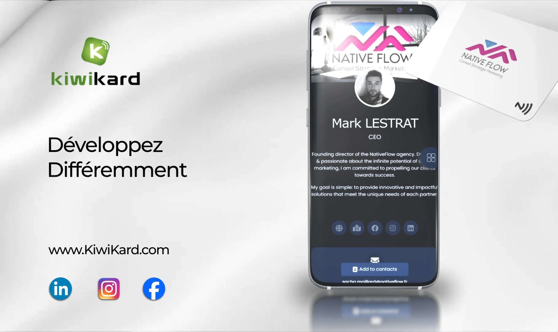 3D product animation - digital NFC business card